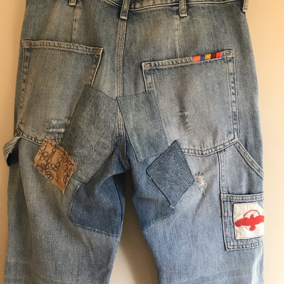 Free People Patchwork Carpenter Jeans - Picture 9 of 13